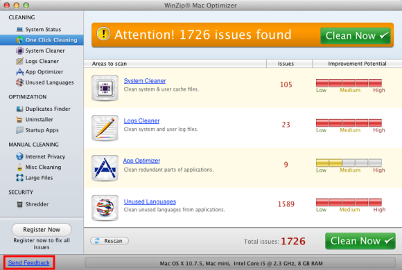 Click Send Feedback option on bottom left corner of screen. 