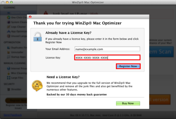 winzip activation code mac