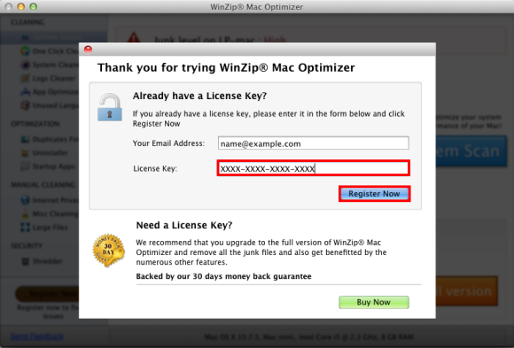 winzip 5 mac key