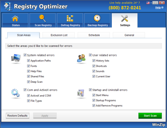 
                                                                                                                           WinZip Registry Optimizer Screen Shot
                                                                                                                           