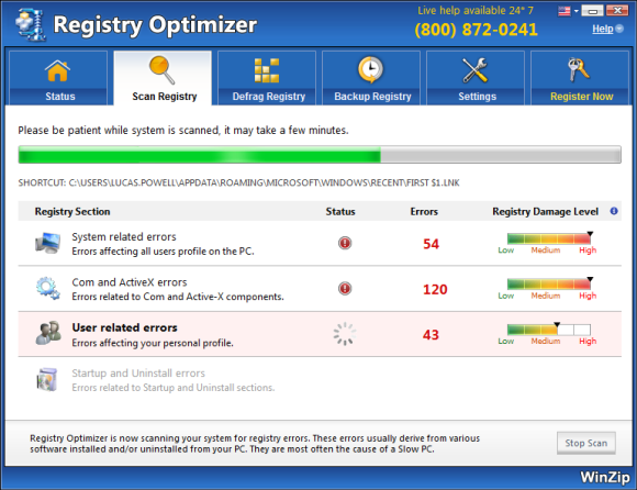 
                                                                                                                           WinZip Registry Optimizer Screen Shot
                                                                                                                           