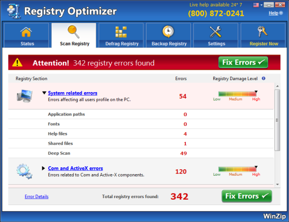 
                                                                                                                           WinZip Registry Optimizer Screen Shot
                                                                                                                           