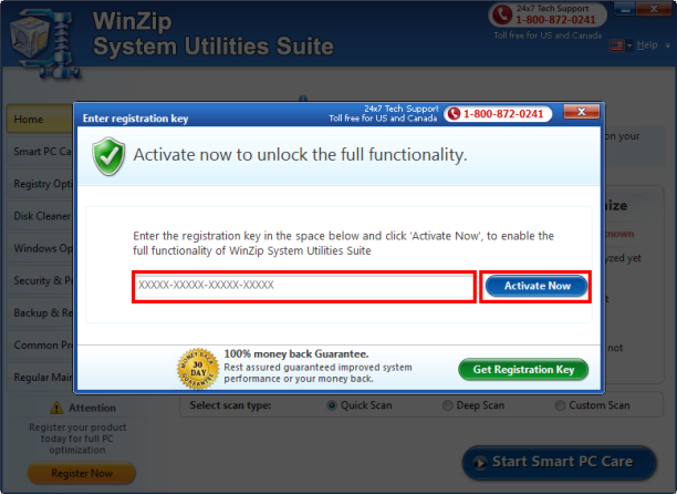 Activation serial key for wincleaner